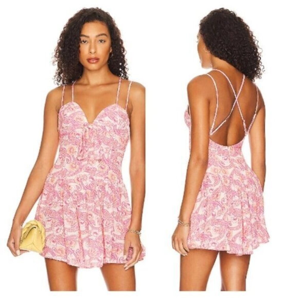 MAJORELLE Viola Mini Dress - Pink Paisley